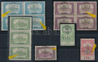 Kolozsvár 1919 "Hurkás kör" lemezhibák stecklapon, Bodor vizsgálójellel