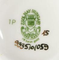 Zsolnay porcleán kis váza. Kézzel festett, jelzett, hibátlan 8 cm Eredeti dobozzal, leírással