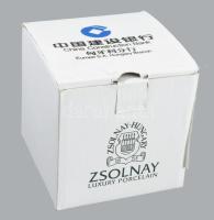 Zsolnay porcleán kis váza. Kézzel festett, jelzett, hibátlan 8 cm Eredeti dobozzal, leírással