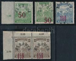 Baranya II. 1919 5 db bélyeg elcsúszott felülnyomattal, Bodor vizsgálójellel