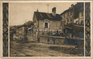 1916 Selmecbánya, Schemnitz, Banská Stiavnica; A Vöröskúti utcából. Joerges kiadása 1913. / street view (fa)
