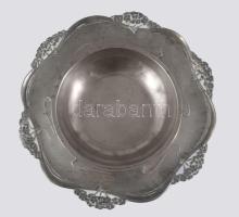 Juventa szecessziós ón kínáló, jelzett, d. 19,5 cm