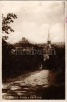 Esztergom, kilátás a Kálváriával. Müller J. kiadása