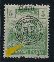 Nagyvárad 1919 Arató 5f "hurkás kör" lemezhibával, Bodor vizsgálójellel