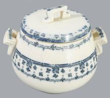 Stanley szecessziós angol kiöntő, cukortartó és 2 darab csésze alátéttel, jelzett, kopással, m:20 cm...