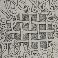 Luzsicza Lajos Árpád (1949-): Kapcsolatok (cím nélkül). Szitanyomat, papír, jelzett, számozott (6/10...