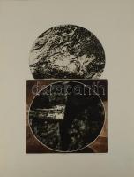 Pató Károly (1950-): "A nagy kupola". Rézkarc, papír, jelzett, próbanyomat próba/1 számozással, 36x21 cm