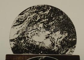 Pató Károly (1950-): "A nagy kupola". Rézkarc, papír, jelzett, próbanyomat próba/1 számozá...