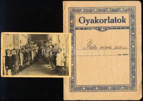 cca 1927 Kaposvári Irgalmas Nővérek Ranolder Intézete levelezőlap + Zita nővér füzete