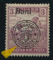 Nagyvárad 1919 Arató 3f "hurkás kör" lemezhibával, Bodor vizsgálójellel