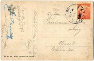 Tátra, Magas-Tátra, Vysoké Tatry; Felkai-tó a Sziléziai ház felé. Feitzinger Ede Ph. No. 766. / Felk...