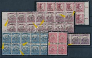 Kolozsvár 1919 5 klf összefüggés "hurkás kör" lemezhibával stecklapon, Bodor vizsgálójellel