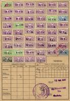 Németország / German Empire invalid insurance card with 53 stamps