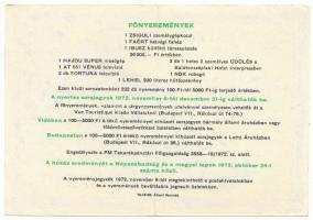1972. "Tokaj sorsjegy VI. sorozat" 5Ft értékben T:F szép papír