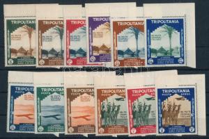 Tripolitania1934 Mi 223-234 (Mi EUR 120.-) (elszineződött gumi / discoloured gum)