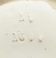 Antik fajansz váza, sorszámozott, szájánál hiányos, m: 37 cm