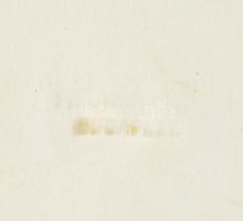 Fischer Emil Budapest népi virágmintás festésű dísztál, jelzett, mázrepedéssel, minimális mázhibával...