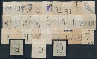 Hollandia 31 db perfin bélyeg