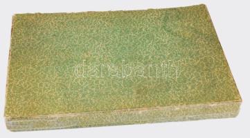 Ezüstözött wayang figurás díszítésű süteményes készlet, díszdobozban