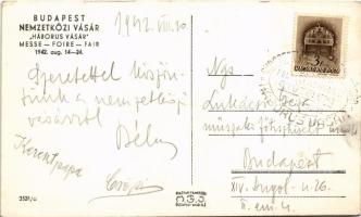 1942 Budapest XIV. Budapesti Nemzetközi Vásár, háborús vásár, Egység, Fegyelem, Munka, Győzelem + So...