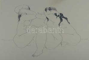 Amerigo Tot (1909-1985): Női aktok. Szitanyomat, papír. Jelzett. Lapszéli halvány elszíneződéssel. 34x42,5 cm