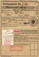 Németország / German Empire invalid insurance card with 53 stamps