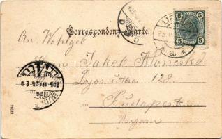 1905 Wien, Vienna, Bécs; Liesing Bahnhof / railway station (EB)