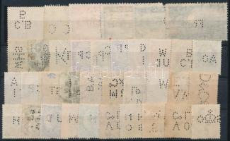 Nagy-Britannia 36 db perfin bélyeg