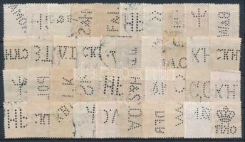 Dánia 40 db perfin bélyeg