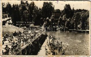 Szovátafürdő, Baile Sovata; Medve-tó, fürdőzők / lake, bathers. Körtesi photo (fl)