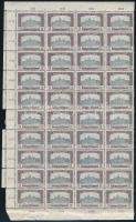 1916 Arató-Parlament 3K 40-es tömb ívszéli dupla fogazással