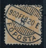 1899 Feketeszámú 8kr 11 1/2 fogazással, szélesre fogazva (10.000) (bal felső sarokban szakadás / torn)