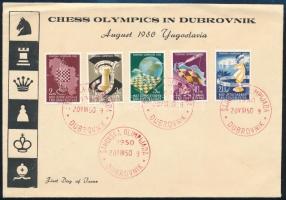1950 Sakk Olimpia Mi 616-620 FDC