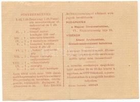 1958. "Országos Mezőgazdasági Kiállítás és Vásár Tárgysorsjátéka" 4Ft-os sorsjegye T:F