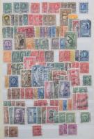 Összeállítás vegyes modern és régi külföldi bélyegekből postatisztákkal, sorokkal A4-es berakóban