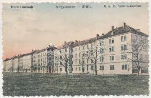 1914 Nagyszeben, Hermannstadt, Sibiu; Tüzérségi laktanya. F. Stoiber / K.u.k. military artillery barracks (fl)