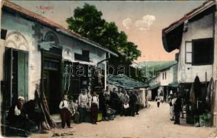 1914 Konjic, street view, bazaar with K.u.K. soldiers (EB)
