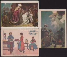 1925 7 db különböző vegyes minőségű Tombola-levelezőlap tombolaszelvény nélkül, 2 használatlan, 2 ha...