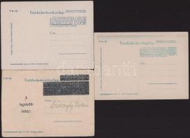 1925 7 db különböző vegyes minőségű Tombola-levelezőlap tombolaszelvény nélkül, 2 használatlan, 2 ha...