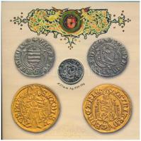 2008. 1Ft-100Ft (7xklf) + Mátyás denár Ag fantáziaverete (10g/0.999/27mm) "Reneszánsz emlékév&q...