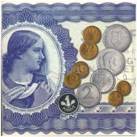 2006. 1Ft-100Ft (7xklf) forgalmi sor szettben + 1946. 1Ft Ag "Hatvanéves a Forint" utánver...