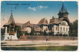 1916 Máramarossziget, Sighetu Marmatiei; Groedl villa. Benkő Miklós kiadása / villa (EM)