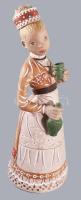 Kovács Margit (1902-1977): Lány korsóval. Festett kerámia, jelzett, hibátlan 39,5 cm /// Margit Ková...