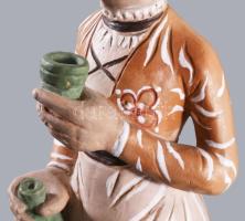 Kovács Margit (1902-1977): Lány korsóval. Festett kerámia, jelzett, hibátlan 39,5 cm /// Margit Ková...