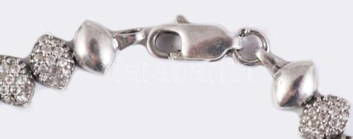 Ezüst (Ag) karkötő, h:19,5 cm, bruttó 8,5g