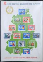 NDK gyűjtemény a kezdetektől 1971-ig 3 nagy albumban sok jó kiadással, pl Marx blokk. Az első időszak vegyes, sok bélyegzettel, később szinte csak postatiszta