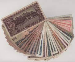 Vegyes 30db-os pengő bankjegy tétel, közte kevés adópengő és "Vöröshadsereg Parancsnoksága&quot...