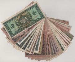 Vegyes 30db-os pengő bankjegy tétel, közte kevés adópengő és "Vöröshadsereg Parancsnoksága&quot...