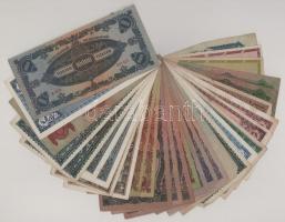 Vegyes 30db-os pengő bankjegy tétel, közte kevés adópengő és "Vöröshadsereg Parancsnoksága&quot...
