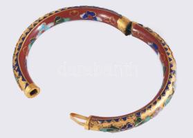 Kínai cloisonne karperec, d. 8 cm